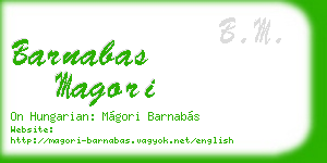 barnabas magori business card