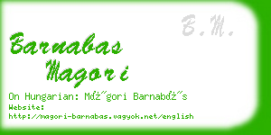 barnabas magori business card